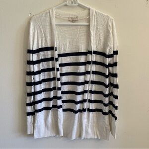 LOFT Outlet Navy Striped Sweater